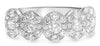 1.08CT DIAMOND 14K WHITE GOLD CLUSTER OVAL FLOWER SEMI ETERNITY ANNIVERSARY RING