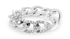 ESTATE .35CT DIAMOND 14KT WHITE GOLD 3D LOVE KNOT MULTI LINK FLEXIBLE FUN RING