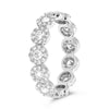 1.38CT DIAMOND 14KT WHITE GOLD 3D CLASSIC ROUND HALO ETERNITY ANNIVERSARY RING
