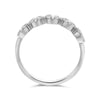 .53CT DIAMOND 14KT WHITE GOLD CLASSIC ROUND HALO SEMI ETERNITY ANNIVERSARY RING