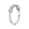 .53CT DIAMOND 14KT WHITE GOLD CLASSIC ROUND HALO SEMI ETERNITY ANNIVERSARY RING