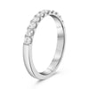 ESTATE .50CT DIAMOND 14KT WHITE GOLD ROUND 11 STONE SHARE PRONG ANNIVERSARY RING