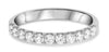 ESTATE .50CT DIAMOND 14KT WHITE GOLD ROUND 11 STONE SHARE PRONG ANNIVERSARY RING