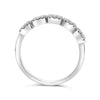 .60CT DIAMOND 14KT WHITE GOLD ROUND SQUARE HALO SEMI ETERNITY ANNIVERSARY RING