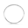 ESTATE .19CT DIAMOND 14KT WHITE GOLD 1.5MM ROUND SEMI ETERNITY ANNIVERSARY RING