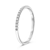 ESTATE .19CT DIAMOND 14KT WHITE GOLD 1.5MM ROUND SEMI ETERNITY ANNIVERSARY RING
