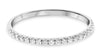 ESTATE .19CT DIAMOND 14KT WHITE GOLD 1.5MM ROUND SEMI ETERNITY ANNIVERSARY RING