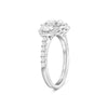 ESTATE 1.51CT DIAMOND PLATINUM 3D OVAL & ROUND HALO CLASSIC ENGAGEMENT RING