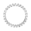 ESTATE 2.77CT DIAMOND PLATINUM 3D EMERALD CUT CLASSIC ETERNITY ANNIVERSARY RING