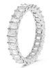 ESTATE 2.77CT DIAMOND PLATINUM 3D EMERALD CUT CLASSIC ETERNITY ANNIVERSARY RING