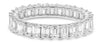 ESTATE 2.77CT DIAMOND PLATINUM 3D EMERALD CUT CLASSIC ETERNITY ANNIVERSARY RING