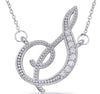 ESTATE .08CT DIAMOND 14KT WHITE GOLD CLASSIC SIGNATURE S SCRIPT INITAL NECKLACE