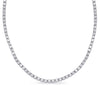 LARGE 10.83CT DIAMOND 14KT WHITE GOLD 3D 4 PRONG ETERNITY ROUND TENNIS NECKLACE