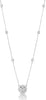 .33CT DIAMOND 14K WHITE GOLD 3D CLASSIC SOLITAIRE HALO BY THE YARD LOVE NECKLACE