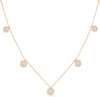 .63CT DIAMOND 14KT ROSE GOLD CLUSTER ROUND CHANDELIER BY THE YARD LOVE NECKLACE