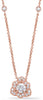 .53CT DIAMOND 14KT ROSE GOLD 3D SOLITAIRE FLOWER FILIGREE BY THE YARD NECKLACE