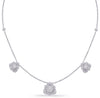 .70CT DIAMOND 14KT WHITE GOLD MULTI FLOWER CHANDELIER BY THE YARD LOVE NECKLACE