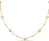 .89CT DIAMOND 14KT YELLOW GOLD CLASSIC SOLITAIRE HALO BY THE YARD LOVE NECKLACE