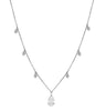 1.53CT DIAMOND 18KT WHITE GOLD 3D CLASSIC PEAR SHAPE BY THE YARD NECKLACE