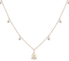 1.12CT DIAMOND 18KT ROSE GOLD 3D PEAR SHAPE & ROUND BY THE YARD LOVE NECKLACE