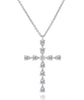 ESTATE .64CT DIAMOND 14KT WHITE GOLD 3D CLASSIC CROSS PENDANT