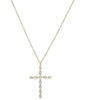 ESTATE .63CT ROUND CUT DIAMOND 14KT YELLOW GOLD 3D CLASSIC CROSS PENDANT