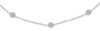 ESTATE 2.19CT DIAMOND 18KT WHITE GOLD 3D ROUND BY THE YARD LOVE NECKLACE