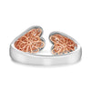 EXTRA LARGE 12.66CT PINK & WHITE DIAMOND 18KT WHITE & ROSE GOLD BANGLE BRACELET