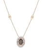 ESTATE 1.33CT DIAMOND 18KT ROSE GOLD 3D OVAL FLOWER BY THE YARD LOVE NECKLACE