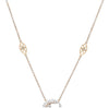 ESTATE 1.33CT DIAMOND 18KT ROSE GOLD 3D OVAL FLOWER BY THE YARD LOVE NECKLACE