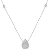 .27CT DIAMOND 14KT WHITE GOLD 3D CLUSTER PEAR SHAPE BY THE YARD LOVE NECKLACE