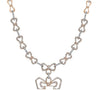 LARGE 5.01CT DIAMOND 18KT WHITE & ROSE GOLD INFINITY LARIAT CHANDELIER NECKLACE