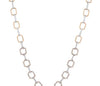 LARGE 5.29CT DIAMOND 18KT WHITE & ROSE GOLD 3D TEAR DROP HEXAGON LARIAT NECKLACE