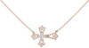 ESTATE .31CT DIAMOND 14KT ROSE GOLD 3D FILIGREE CLASSIC CROSS NECKLACE