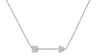 ESTATE .20CT ROUND DIAMOND 14KT WHITE GOLD 3D ARROW TO YOUR HEART LOVE NECKLACE