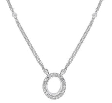 .41CT DIAMOND 14KT WHITE GOLD CIRCLE OF LIFE DOUBLE STRAND BY THE YARD NECKLACE