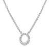 .41CT DIAMOND 14KT WHITE GOLD CIRCLE OF LIFE DOUBLE STRAND BY THE YARD NECKLACE