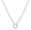 .41CT DIAMOND 14KT WHITE GOLD CIRCLE OF LIFE DOUBLE STRAND BY THE YARD NECKLACE