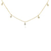.28CT DIAMOND 14KT YELLOW GOLD 3D BY THE YARD CHANDELIER CLASSIC LOVE NECKLACE