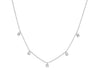 ESTATE .23CT DIAMOND 18KT WHITE GOLD 3D ROUND CHANDELIER BY THE YARD NECKLACE