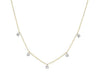 ESTATE .23CT DIAMOND 18KT YELLOW GOLD 3D ROUND CHANDELIER BY THE YARD NECKLACE