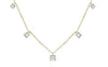ESTATE .35CT DIAMOND 18KT YELLOW GOLD 3D ROUND CHANDELIER BY THE YARD NECKLACE