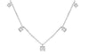 ESTATE .52CT DIAMOND 18KT WHITE GOLD 3D ROUND CHANDELIER BY THE YARD NECKLACE