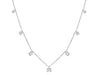 ESTATE .52CT DIAMOND 18KT WHITE GOLD 3D ROUND CHANDELIER BY THE YARD NECKLACE