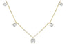 .49CT ROUND DIAMOND 18KT YELLOW GOLD 3D BY THE YARD CHANDELIER LOVE NECKLACE