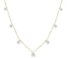 .49CT ROUND DIAMOND 18KT YELLOW GOLD 3D BY THE YARD CHANDELIER LOVE NECKLACE
