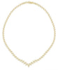 ESTATE LARGE 18KT WHITE GOLD 3D MARQUISE SHAPE SEMI ETERNITY TENNIS NECKLACE