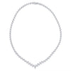 LARGE 3.55CT DIAMOND 18KT WHITE GOLD 3D MARQUISE SHAPE ETERNITY TENNIS NECKLACE