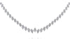 LARGE 1.87CT DIAMOND 18KT WHITE GOLD 3D MULTI LEAF GRADUATING TENNIS NECKLACE