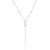 .21CT DIAMOND 14KT WHITE GOLD MULTI CIRCULAR JOURNEY LARIAT BY THE YARD NECKLACE